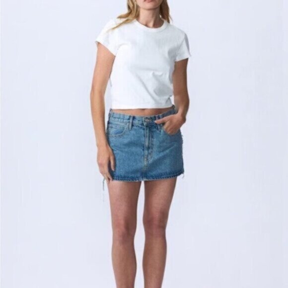 SLVRLAKE BNWOT Re-Worked Mini Skirt - Great Divide Sz 26 - Picture 11 of 14